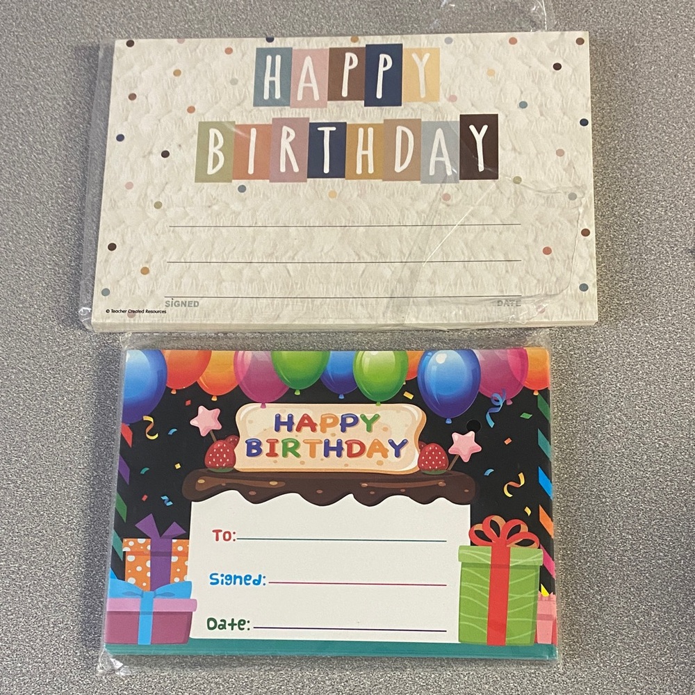 Colorful Happy Birthday Classroom Awards